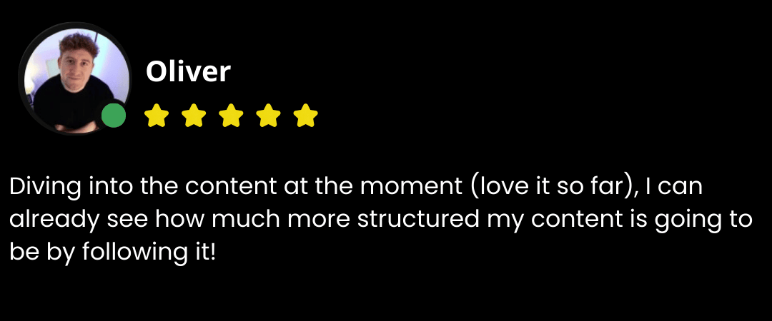 Testimonial from Oliver